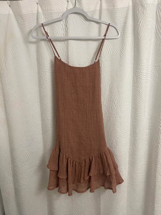 Here Comes The Sun Dresses & Skirts - Women's Rust Ruffle Hem Slip Dress
